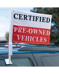 Certified Pre-Owned Vehicles Red & White Window Flag