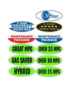 Closeout - Oval Slogan Decals