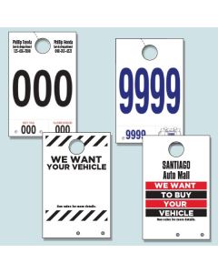 Custom Full-Color Service Tag Numbers examples