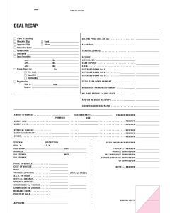 2-Part Deal Recap Forms
