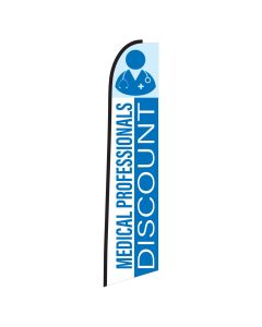 Medical Professionals Discount Swooper Flag (Blue/White)