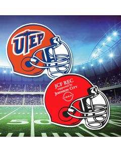 5" 2-Color Helmet Magnets with custom branding