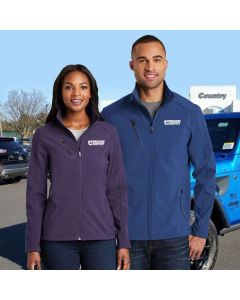 Embroidered Port Authority Welded Soft Shell Jackets with custom branding