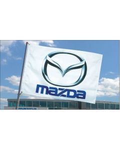 Dealer Flag 3x5 on pole in front of an auto dealership