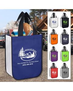Laminated Non- Woven Shopper Tote Bags with custom branding