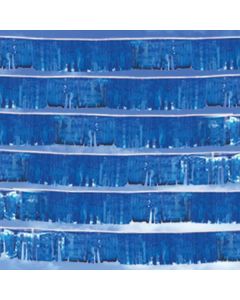 Metallic Streamers over auto dealership blue