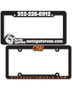 Plastic Raised Letter Custom License Plate Frames