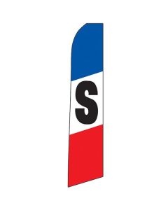 Swooper Flag: Flag Only 3 stripe RWB "S"