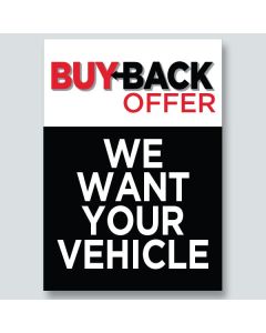 "Buy Back Offer" Underhood Signs