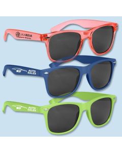 Malibu Sunglasses sample of solid and translucent