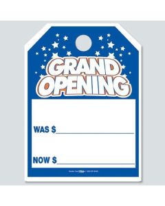 "Grand Opening" Theme Hang Tags