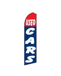 "USED CARS" Red & Blue Swooper Flags