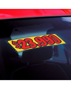 Yellow & Red Vinyl Pricer Signs