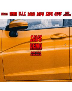 Stay-Put Vinyl Slogans: 8 inches x 4.5 inches on vehicles at auto dealership