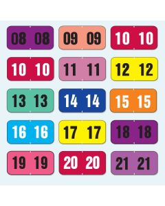 Year Labels: Roll samples colors years