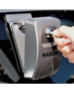 Mason Lock Box on car in auto dealership