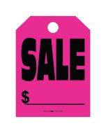 "SALE" Fluorescent Pink Mirror Hang Tags